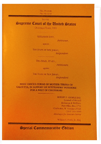 Mother Teresa’s Supreme Court Brief Filed in Mr. Cassidy’s Case